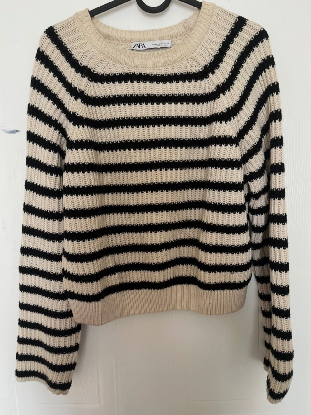 Zara Stripped Cable Knit Sweater